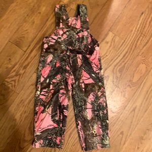 9 month Pink Camo Baby Overalls Velvet Feel